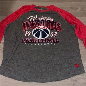 Washington Wizards Red and Gray Long Sleeve Shirt